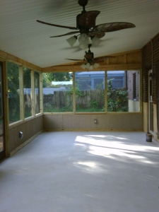 Enclosed Concrete Patio