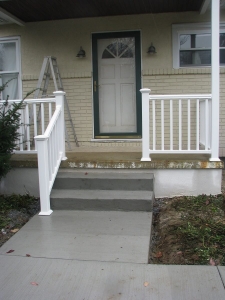Concrete Sidewalk + Stairway