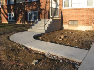 Concrete Walkway with Stairs