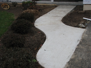 Curved Concrete Sidewalk